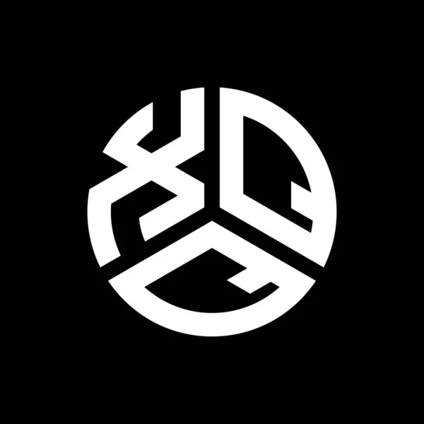 Modèle Logo Lettre Xqq Sur Fond Noir Xqq Initiales Créatives — Image vectorielle