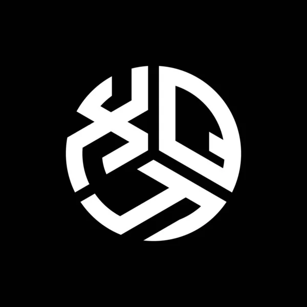 Siyah Arkaplanda Xqy Harf Logosu Tasarımı Xqy Yaratıcı Harf Logosu — Stok Vektör