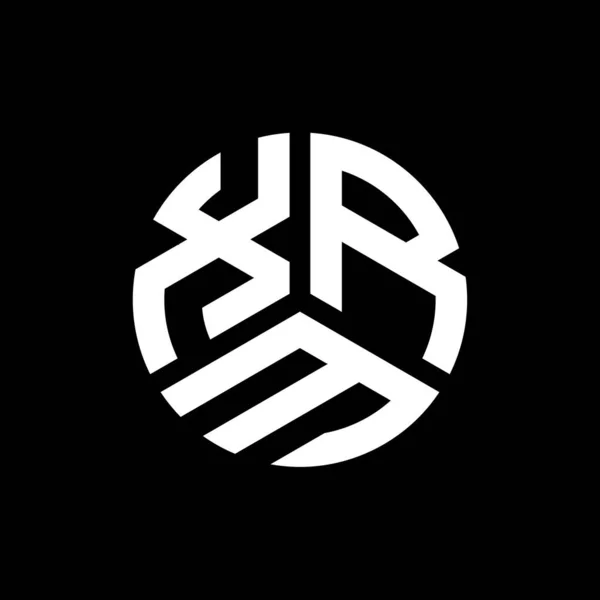 Дизайн Логотипа Xrm Чёрном Фоне Концепция Логотипа Инициалами Xrm Xrm — стоковый вектор