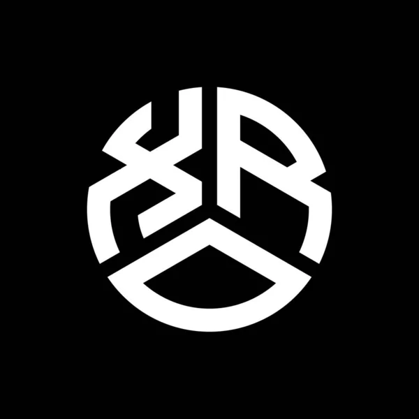 Xro Bokstav Logotyp Design Svart Bakgrund Xro Kreativa Initialer Brev — Stock vektor