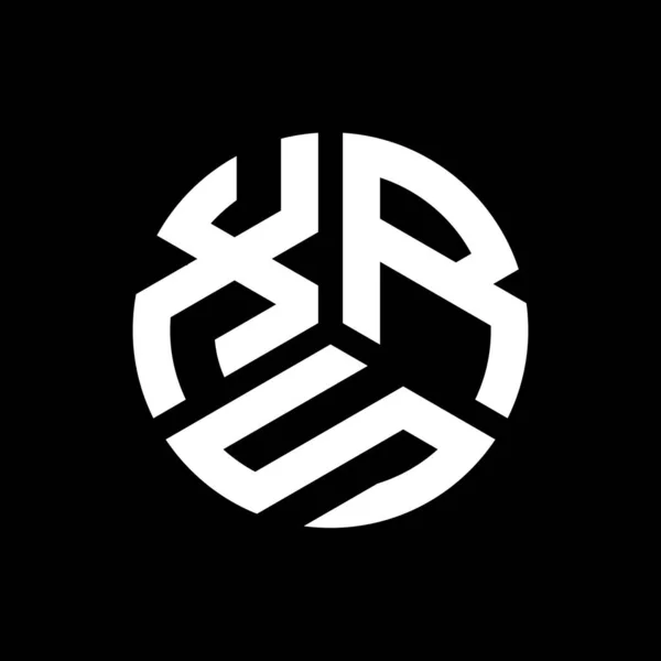 Projeto Logotipo Carta Xrs Fundo Preto Xrs Iniciais Criativas Conceito — Vetor de Stock