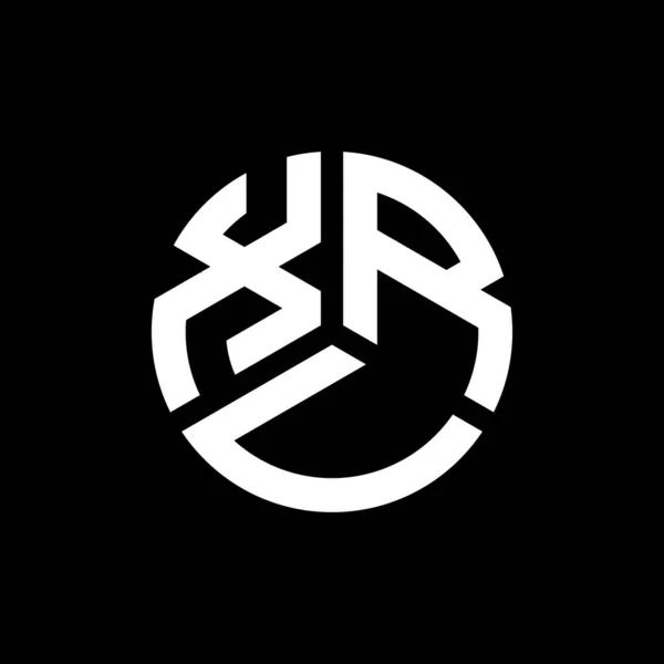 Siyah Arkaplanda Xrv Harf Logosu Tasarımı Xrv Yaratıcı Harflerin Baş — Stok Vektör