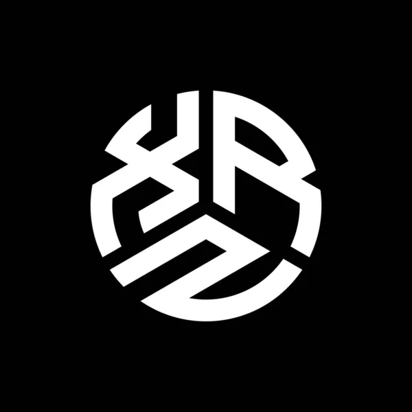 Desain Logo Huruf Xrz Pada Latar Belakang Hitam Xrz Kreatif - Stok Vektor