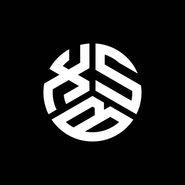 Diseño Del Logotipo Letra Xsb Sobre Fondo Negro Concepto Logo — Vector de stock
