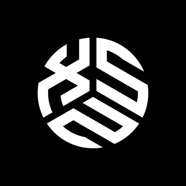 Siyah Arkaplanda Xsn Harf Logosu Tasarımı Xsn Yaratıcı Harf Logosu — Stok Vektör