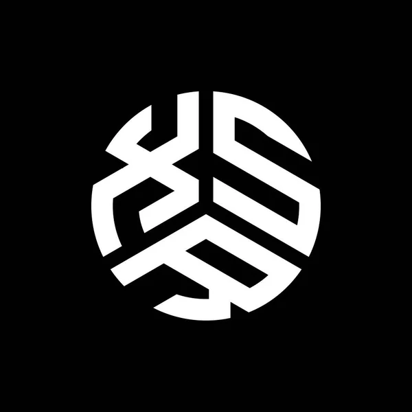Diseño Del Logotipo Letra Xsr Sobre Fondo Negro Xsr Iniciales — Vector de stock