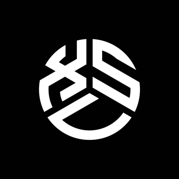 Xsv Logo Design Auf Schwarzem Hintergrund Xsv Kreative Initialen Buchstaben — Stockvektor
