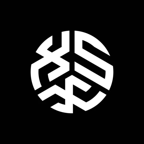 Дизайн Логотипа Буквы Xsx Черном Фоне Концепция Логотипа Инициалами Xsx — стоковый вектор