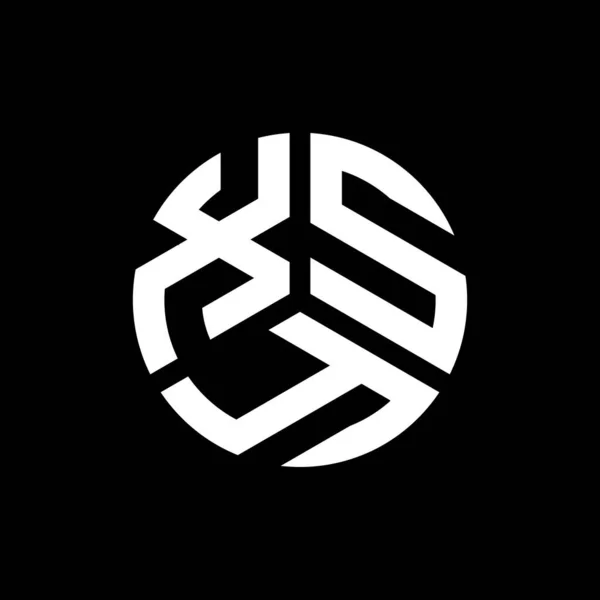 Siyah Arkaplanda Xsy Harf Logosu Tasarımı Xsy Yaratıcı Harflerin Baş — Stok Vektör