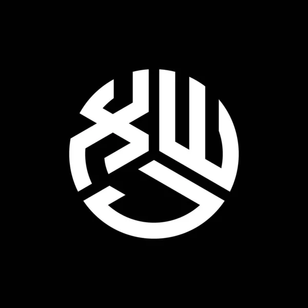 Xwj Letter Logo Ontwerp Zwarte Achtergrond Xwj Creatieve Initialen Letter — Stockvector