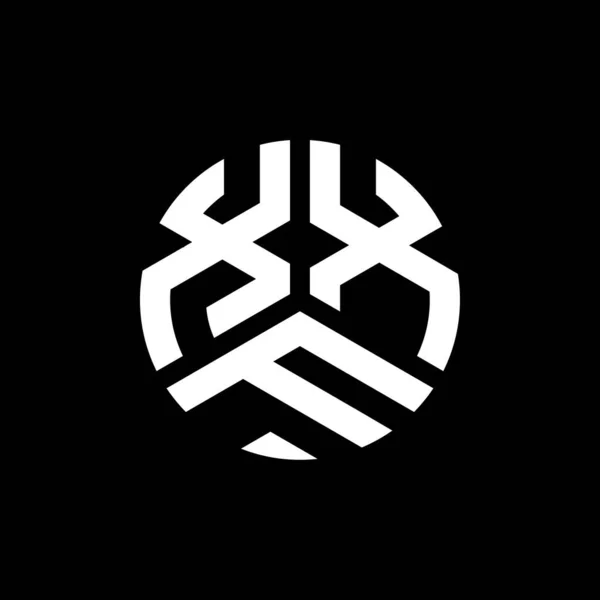 Siyah Arka Planda Xxf Harf Logosu Tasarımı Xxf Yaratıcı Harf — Stok Vektör