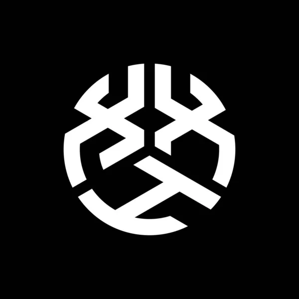 ブラックを基調としたXxh文字のロゴデザイン Xxhクリエイティブイニシャルレターロゴコンセプト Xxh文字デザイン — ストックベクタ