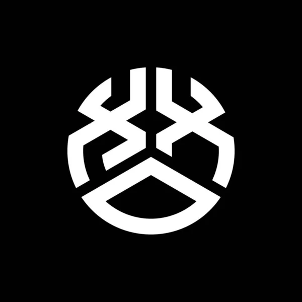 Diseño Del Logotipo Letra Xxo Sobre Fondo Negro Xxo Iniciales — Vector de stock