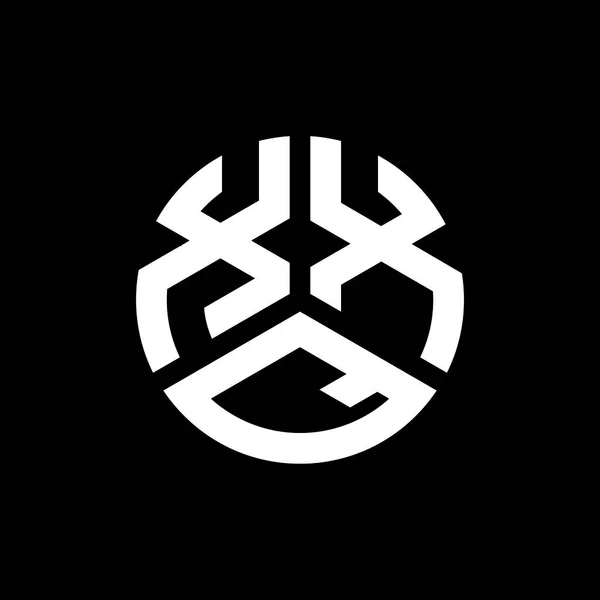 Diseño Del Logotipo Letra Xxq Sobre Fondo Negro Xxq Iniciales — Vector de stock