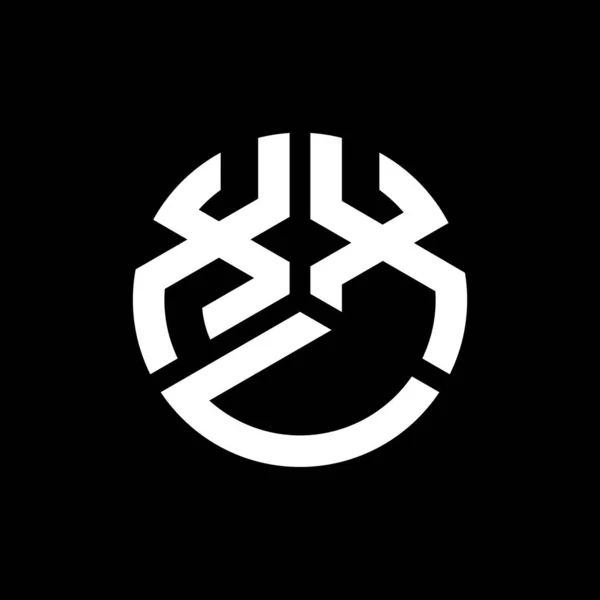 Xxv Letter Logo Design Auf Schwarzem Hintergrund Xxv Kreative Initialen — Stockvektor