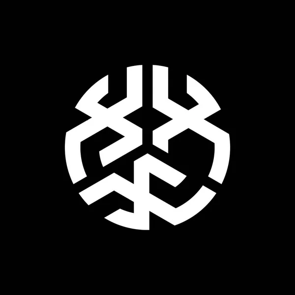 Xxx Buchstabe Logo Design Auf Schwarzem Hintergrund Xxx Kreative Initialen — Stockvektor