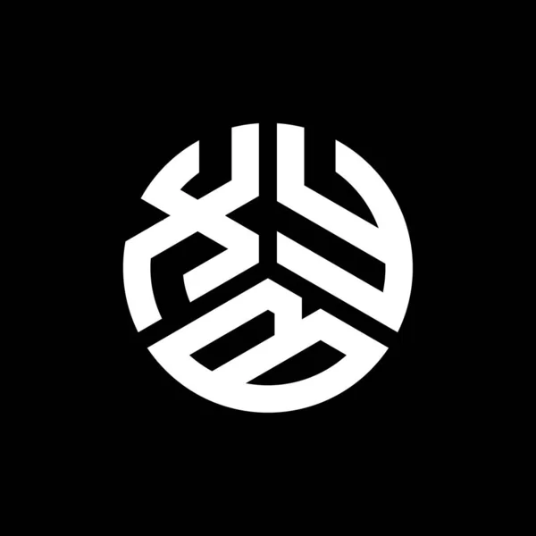 Xyb Lettera Logo Design Sfondo Nero Xyb Creativo Iniziali Lettera — Vettoriale Stock