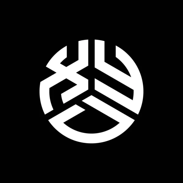 Xyd Дизайн Логотипу Літер Чорному Тлі Xyd Творчі Ініціали Букви — стоковий вектор