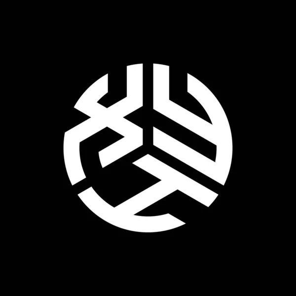 Diseño Del Logotipo Letra Xyh Sobre Fondo Negro Xyh Iniciales — Vector de stock