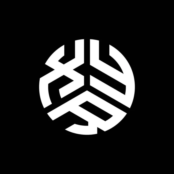 Diseño Del Logotipo Letra Xyr Sobre Fondo Negro Xyr Iniciales — Archivo Imágenes Vectoriales