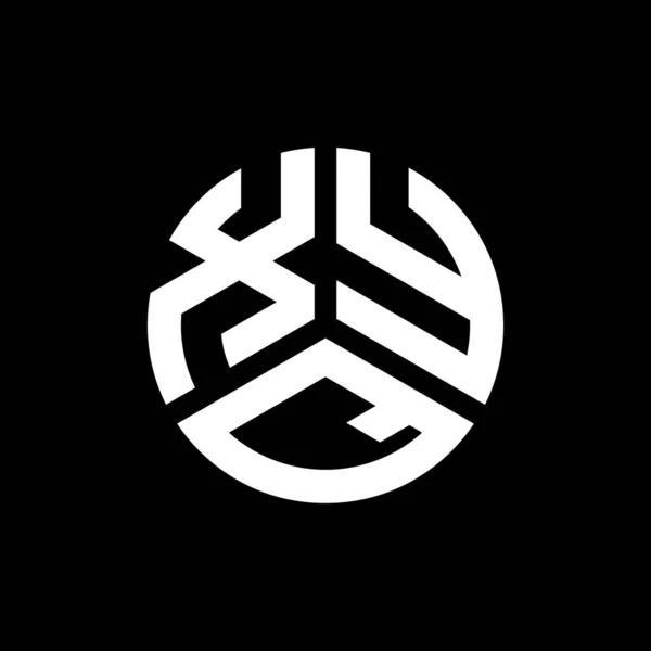 Xyq Design Logotipo Carta Fundo Preto Xyq Iniciais Criativas Conceito — Vetor de Stock