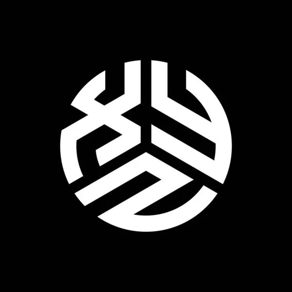 Дизайн Логотипа Буквы Xyz Чёрном Фоне Концепция Логотипа Инициалами Xyz — стоковый вектор