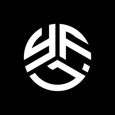 Siyah arka planda YFL harf logosu tasarımı. YFL yaratıcı harflerin baş harfleri logo kavramı. YFL harf tasarımı.