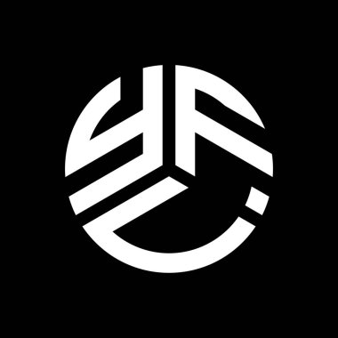 Siyah arka planda YFV harf logosu tasarımı. YFV yaratıcı harflerin baş harfleri logo kavramı. YFV harf tasarımı.