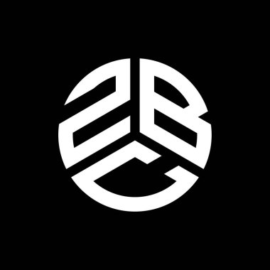 Siyah arka planda ZBC harf logosu tasarımı. ZBC yaratıcı harflerin baş harfleri logo kavramı. ZBC harf tasarımı.