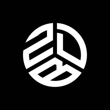 Siyah arka planda ZDB harfi logo tasarımı. ZDB yaratıcı harflerin baş harfleri logo kavramı. ZDB harf tasarımı.