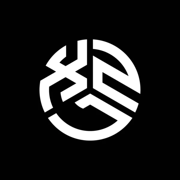 Siyah Arkaplanda Xzl Harf Logosu Tasarımı Xzl Yaratıcı Harf Logosu — Stok Vektör