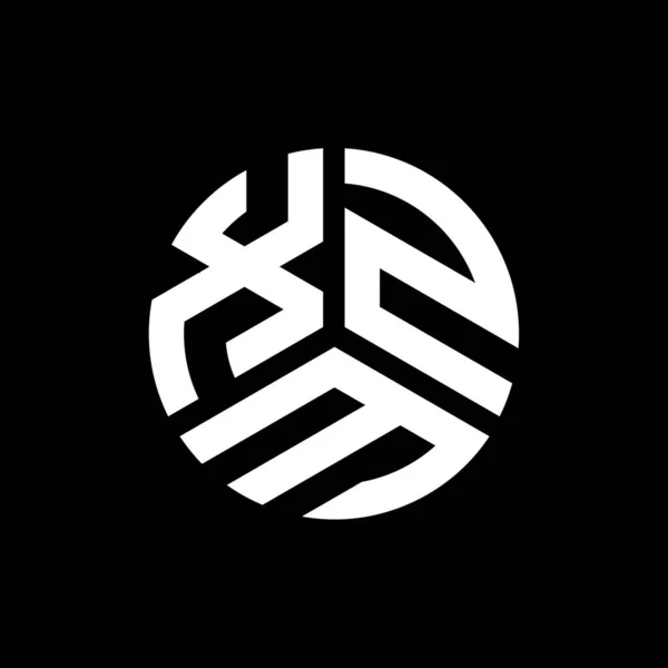 Дизайн Логотипа Xzm Чёрном Фоне Концепция Логотипа Xzm Creative Initials — стоковый вектор