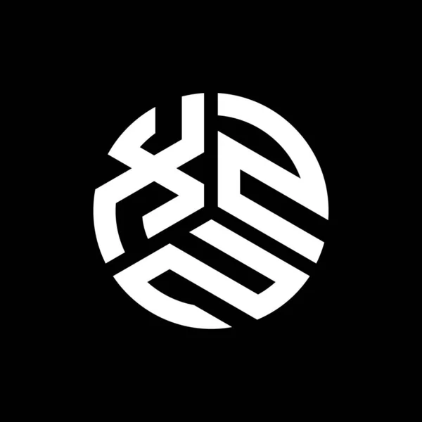 Desain Logo Huruf Xzn Pada Latar Belakang Hitam Xzn Kreatif - Stok Vektor