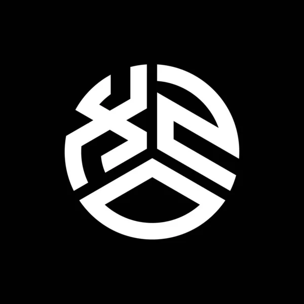 Xzo Design Logotipo Carta Fundo Preto Xzo Iniciais Criativas Conceito — Vetor de Stock