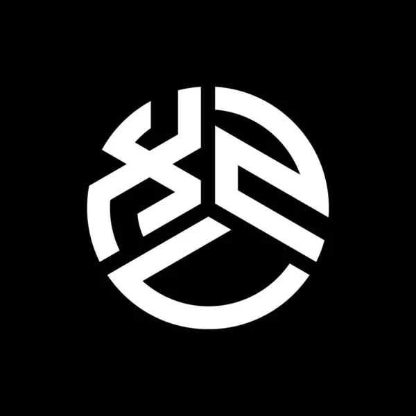 Xzv Buchstabe Logo Design Auf Schwarzem Hintergrund Xzv Kreative Initialen — Stockvektor