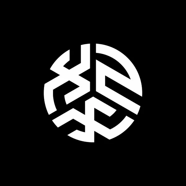 Modèle Logo Lettre Xzx Sur Fond Noir Xzx Initiales Créatives — Image vectorielle