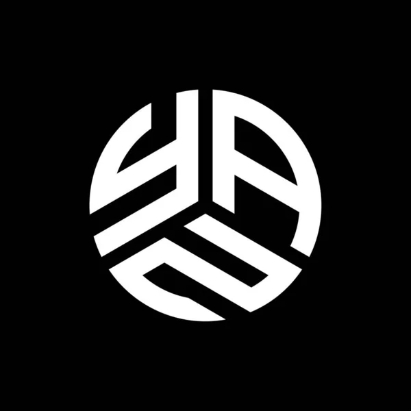 Дизайн Логотипу Літери Yan Чорному Тлі Творчі Ініціали Yan Концепція — стоковий вектор