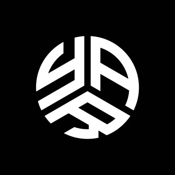 Diseño Del Logotipo Letra Yar Sobre Fondo Negro Yar Iniciales — Archivo Imágenes Vectoriales