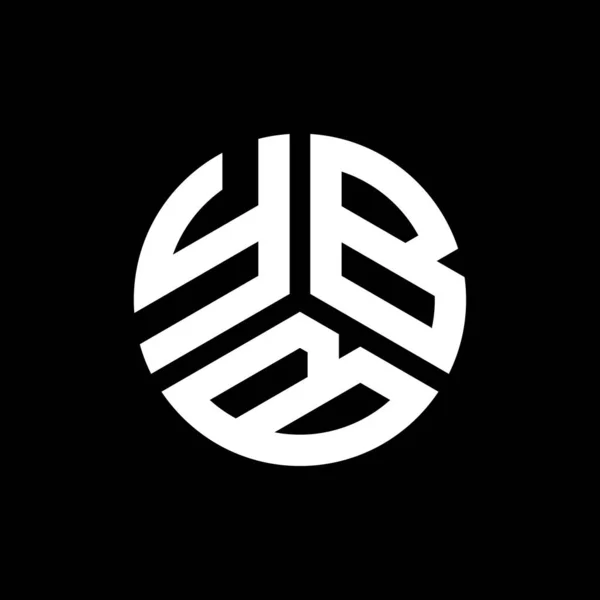 Diseño Del Logotipo Letra Ybb Sobre Fondo Negro Ybb Iniciales — Vector de stock