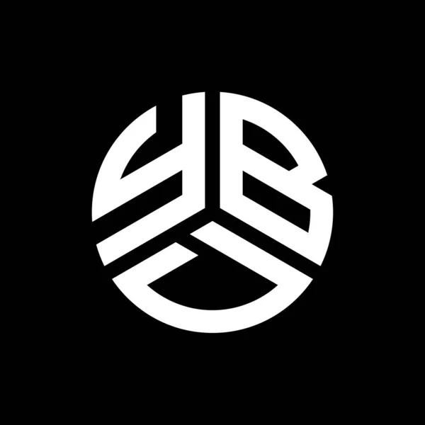 Ybd Písmeno Logo Design Černém Pozadí Ybd Kreativní Iniciály Koncept — Stockový vektor