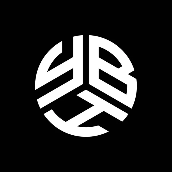 Diseño Del Logotipo Letra Ybh Sobre Fondo Negro Ybh Iniciales — Archivo Imágenes Vectoriales