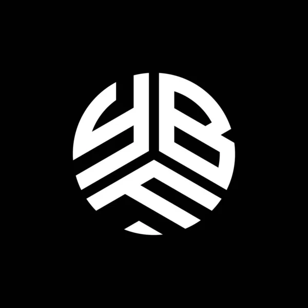 Siyah Arka Planda Ybf Harf Logosu Tasarımı Ybf Yaratıcı Harflerin — Stok Vektör