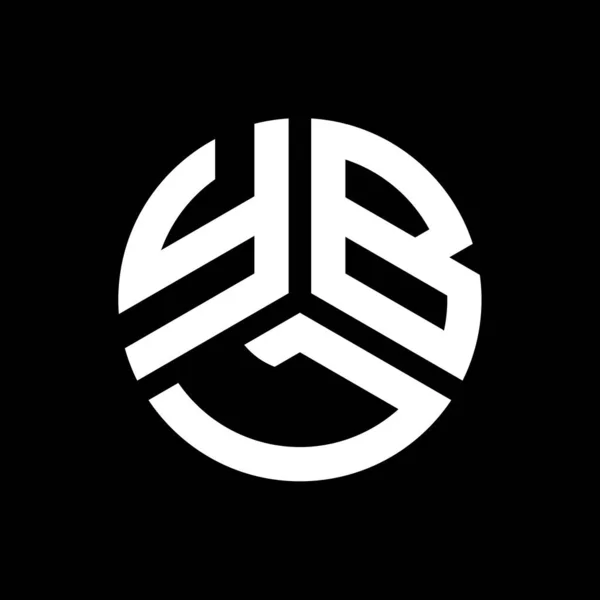 Ybl Brev Logotyp Design Svart Bakgrund Ybl Kreativa Initialer Brev — Stock vektor