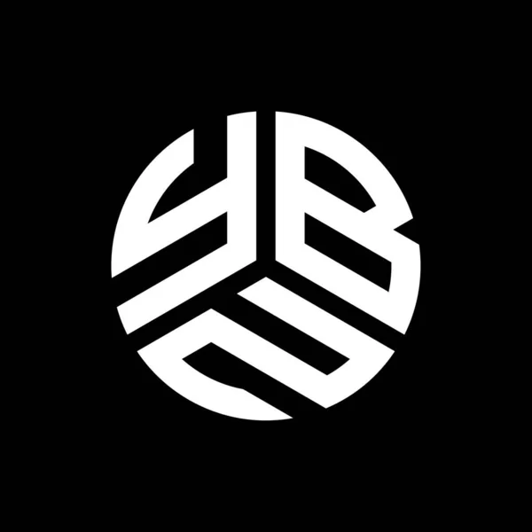 Ybn Carta Logotipo Design Fundo Preto Ybn Iniciais Criativas Conceito — Vetor de Stock