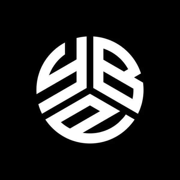Desain Logo Surat Ybp Pada Latar Belakang Hitam Inisial Kreatif - Stok Vektor