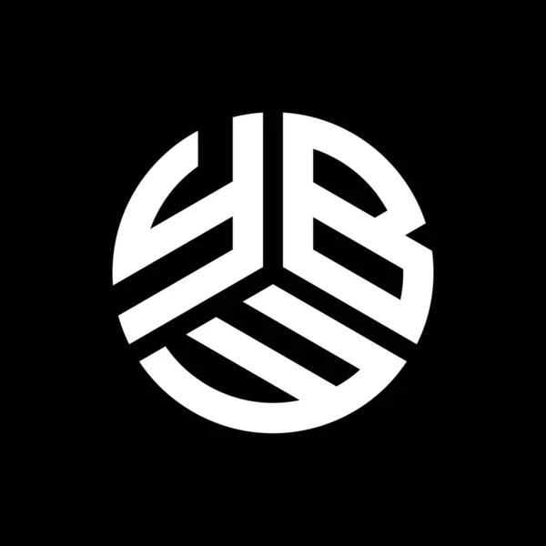 Ybw Písmeno Logo Design Černém Pozadí Ybw Kreativní Iniciály Koncept — Stockový vektor