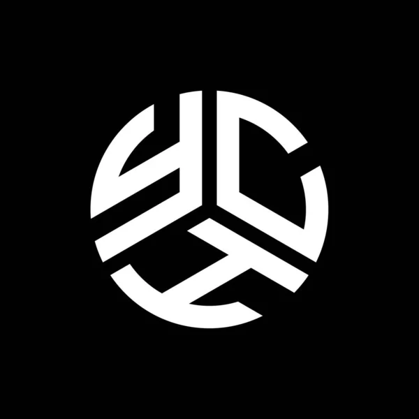 Σχεδιασμός Λογότυπου Επιστολής Ych Μαύρο Φόντο Ych Δημιουργική Αρχικά Γράμμα — Διανυσματικό Αρχείο