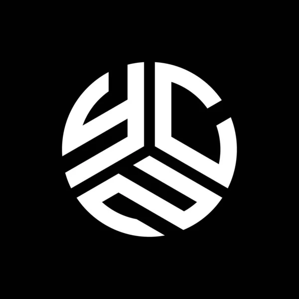 Ycn Design Logotipo Carta Fundo Preto Ycn Iniciais Criativas Conceito —  Vetores de Stock