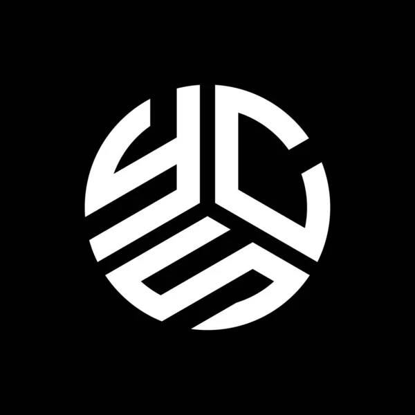Diseño Del Logotipo Letra Ycs Sobre Fondo Negro Ycs Iniciales — Vector de stock