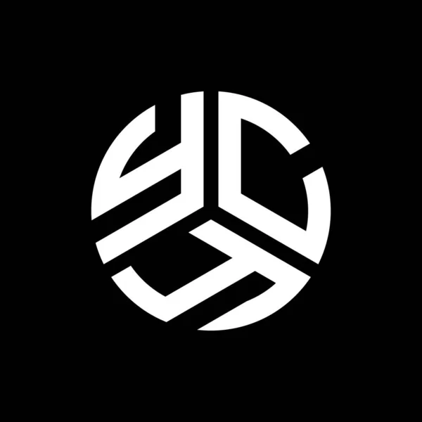 Ycy Design Logotipo Carta Fundo Preto Ycy Iniciais Criativas Conceito — Vetor de Stock